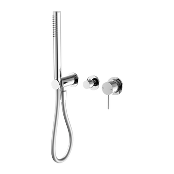 Mecca Shower Mixer Divertor System Separate Back Plate Ch (NR221903FCH) Chrome — Chrome & Stainless