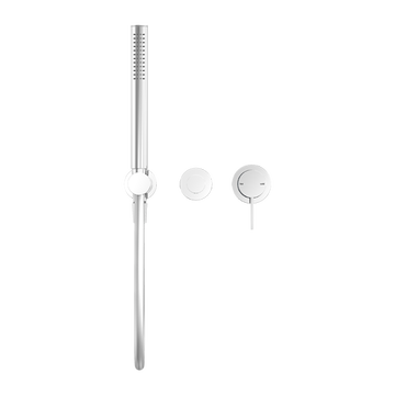 Mecca Shower Mixer Divertor System Separate Back Plate Ch (NR221903FCH) Chrome — Chrome & Stainless