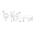 Mecca Wall Mounted Swivel Bath Spout Only 225mm II Tumbled Antique Brass