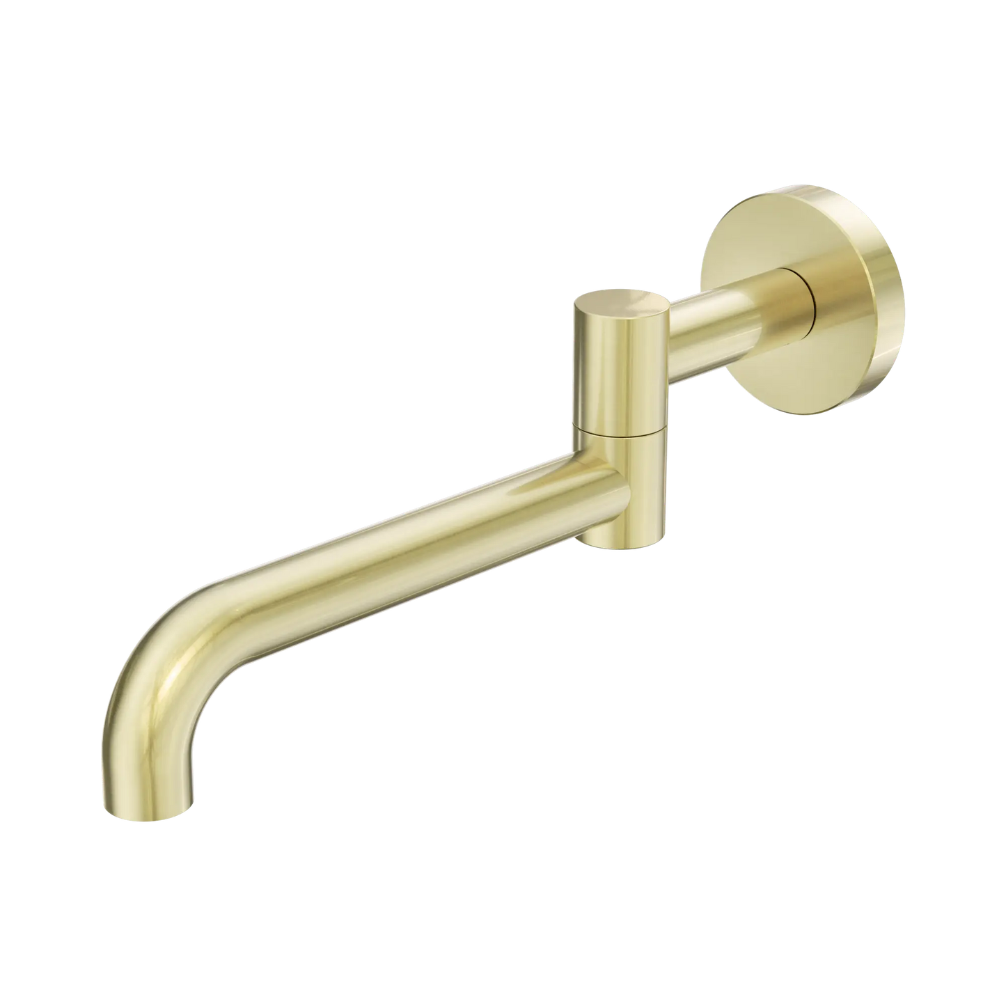 Mecca Wall Mounted Swivel Bath Spout Only 225mm II Brushed Gold