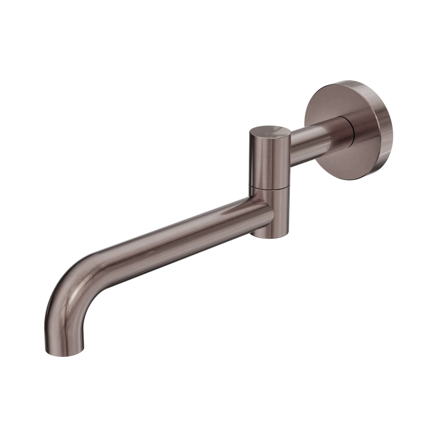 Mecca Wall Mounted Swivel Bath Spout Only 225mm II Brushed Bronze