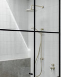 ROUND SHOWER ARM 330MM/500MM LENGTH CHROME BRUSHED GOLD