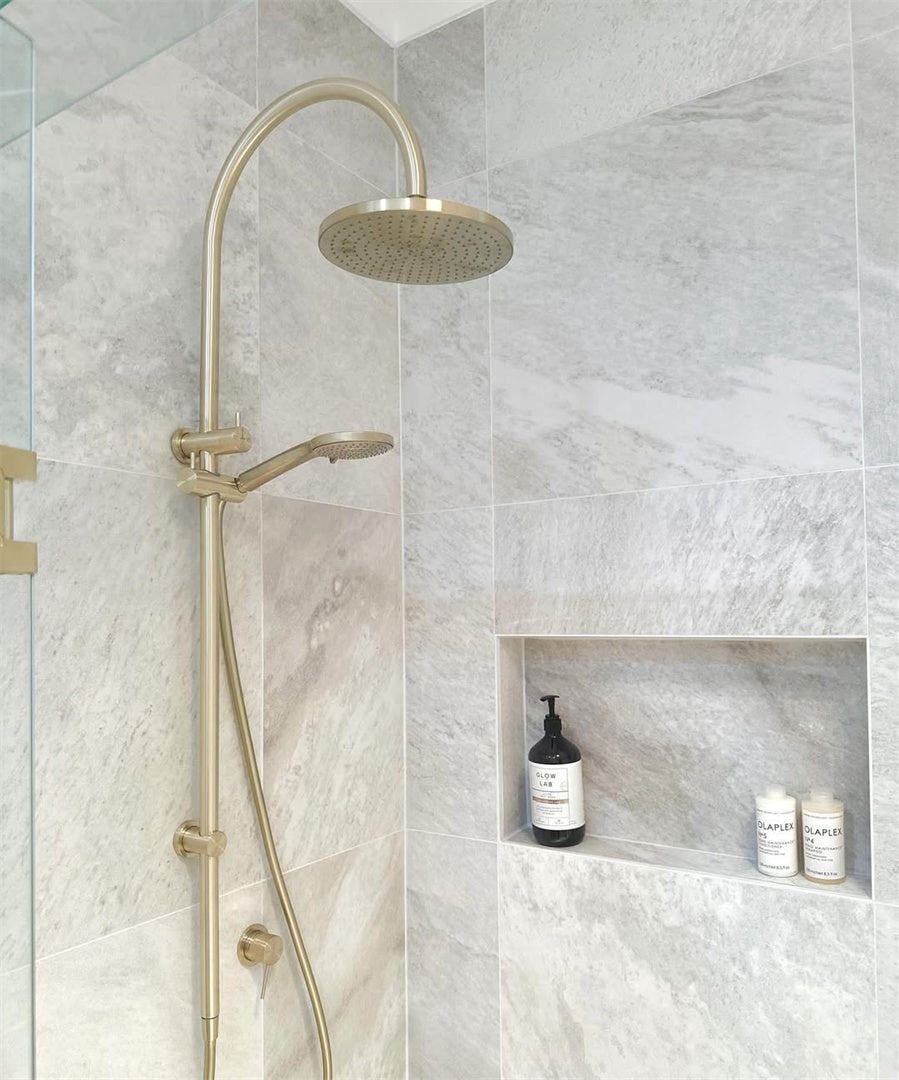 MECCA TWIN SHOWER WITH AIR SHOWER BRUSHED GOLD