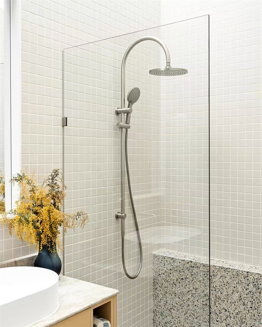 MECCA TWIN SHOWER WITH AIR SHOWER BRUSHED NICKEL