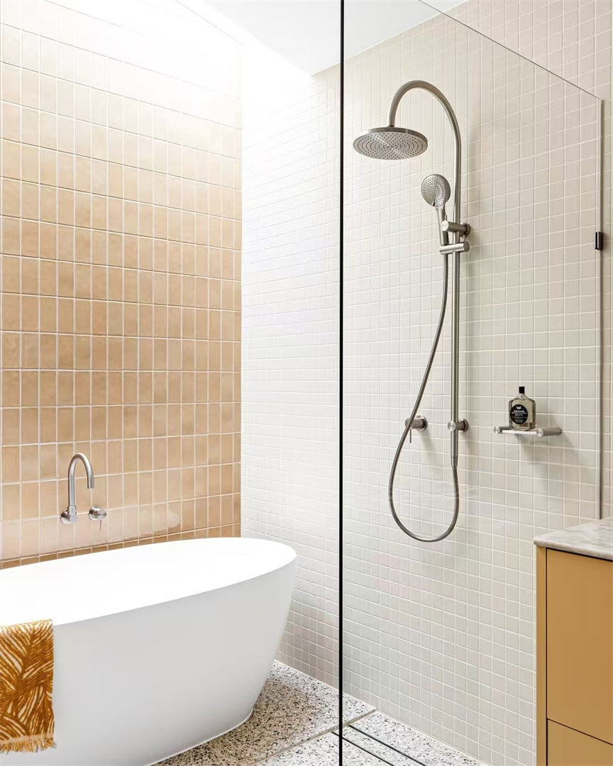 MECCA TWIN SHOWER WITH AIR SHOWER BRUSHED NICKEL