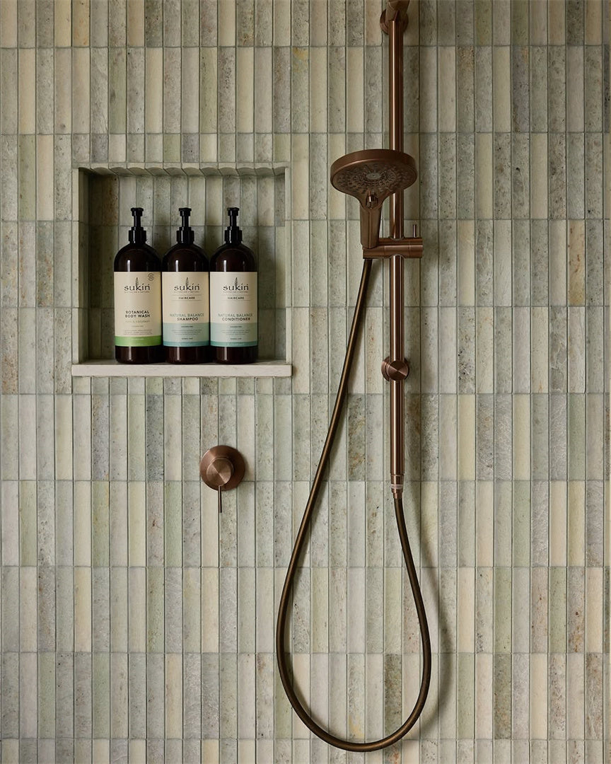 MECCA TWIN SHOWER BRUSHED BRONZE