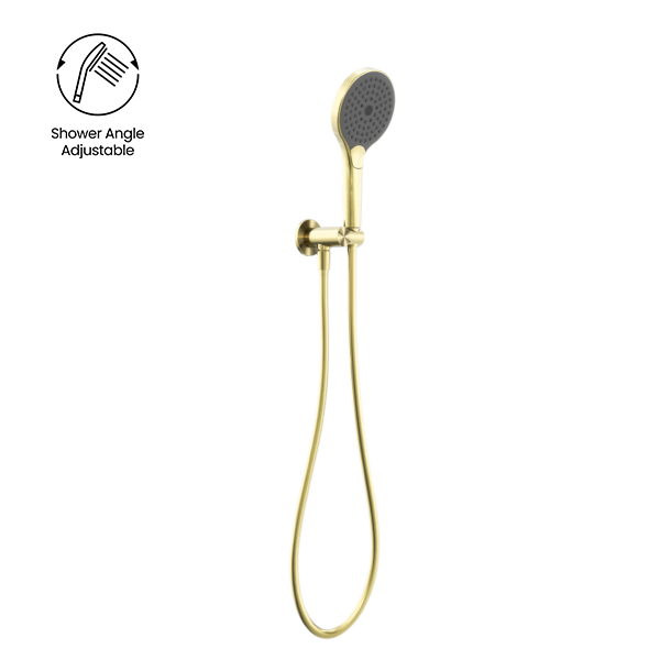 MECCA SHOWER ON BRACKET WITH AIR SHOWER II BRUSHED GOLD