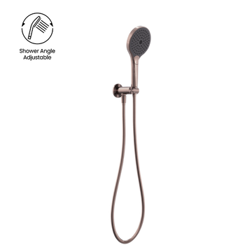 Opal Shower On Bracket With Air Shower II Brushed Bronze — Hand Held Showers