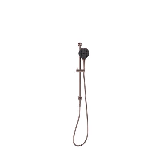 MECCA SHOWER RAIL WITH AIR SHOWER II BRUSHED BRONZE