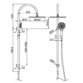 MECCA TWIN SHOWER WITH AIR SHOWER II BRUSHED GOLD