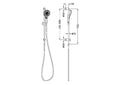 MECCA SHOWER RAIL GUN METAL GREY
