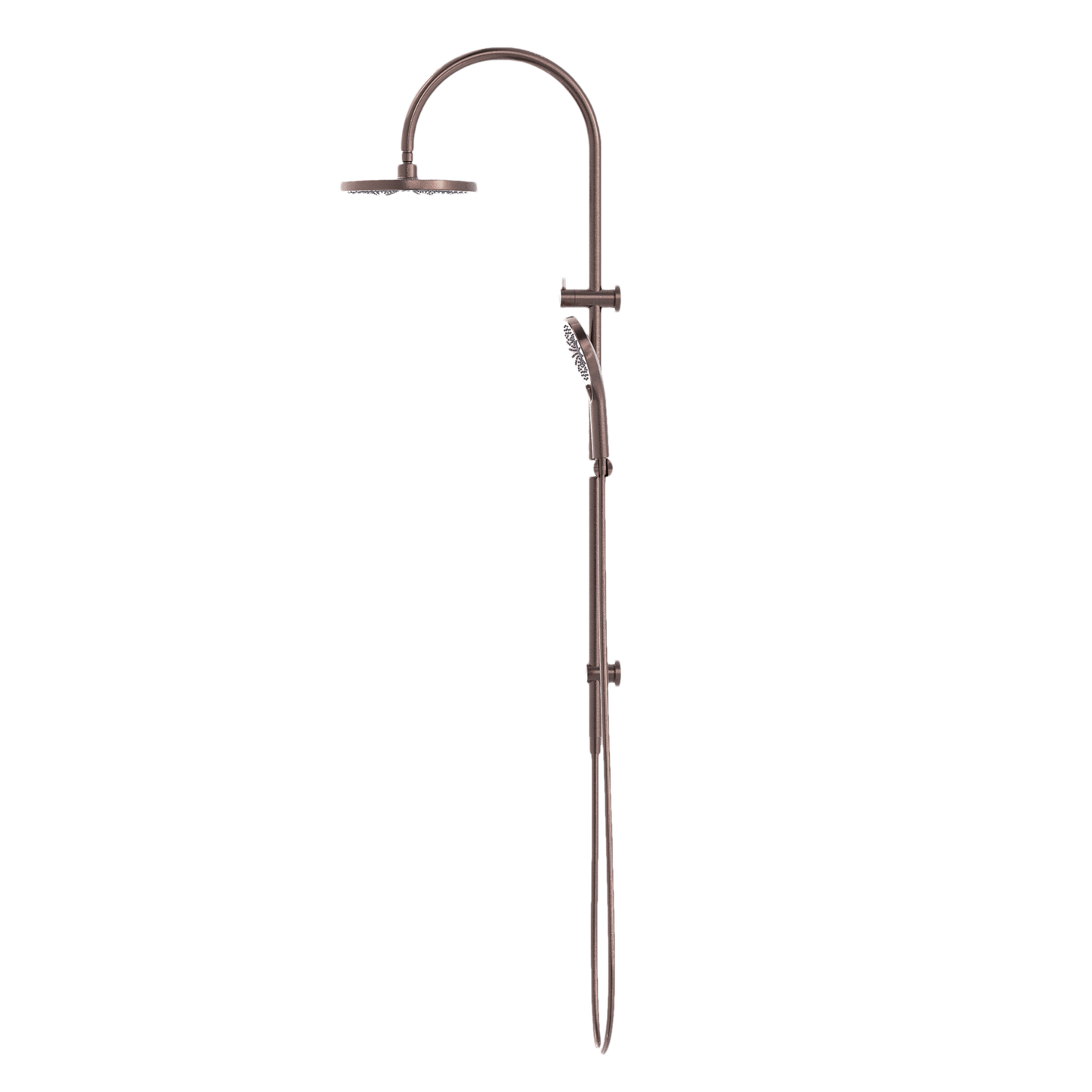 MECCA TWIN SHOWER BRUSHED BRONZE