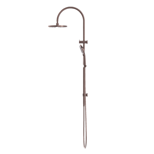 MECCA TWIN SHOWER BRUSHED BRONZE
