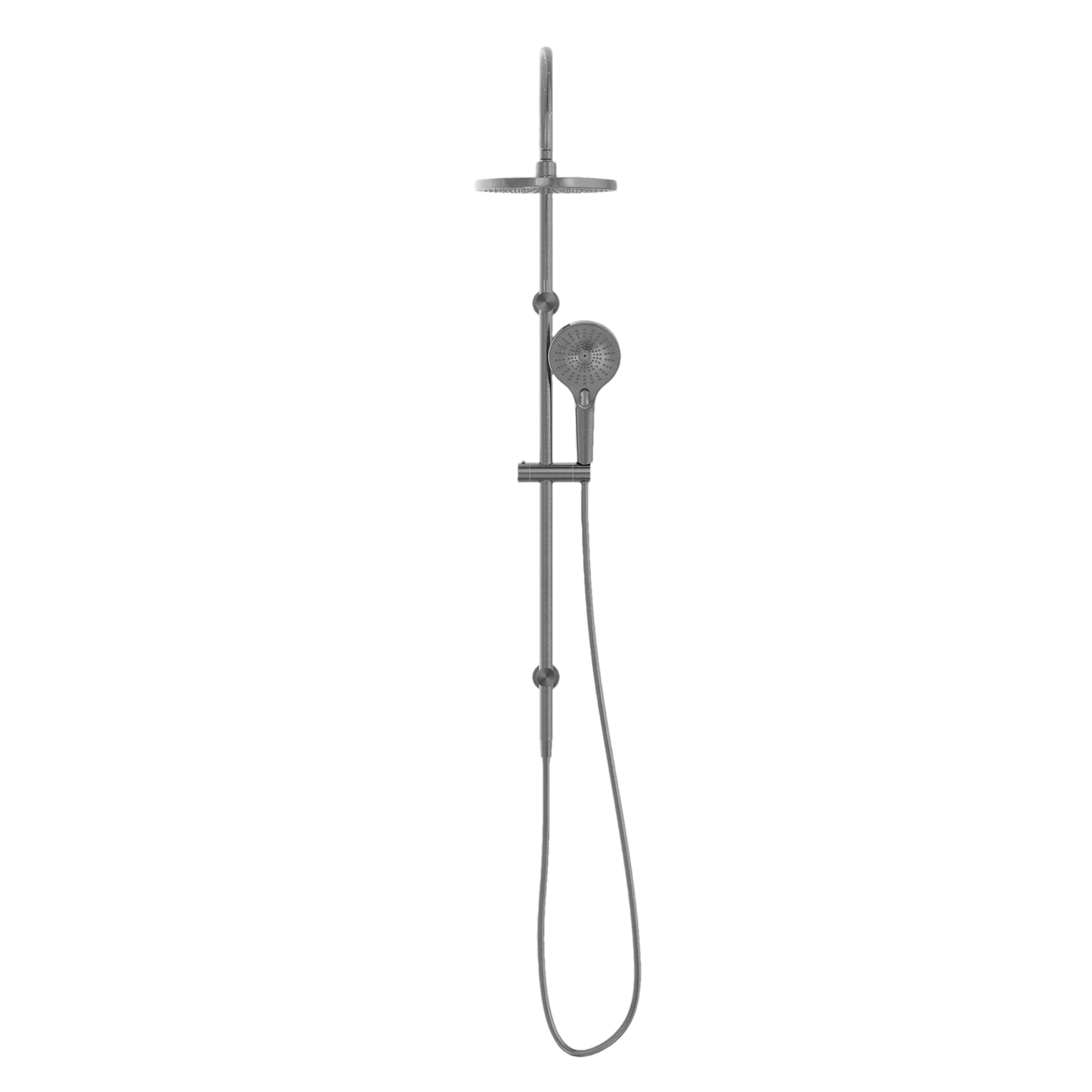 MECCA TWIN SHOWER GUN METAL GREY