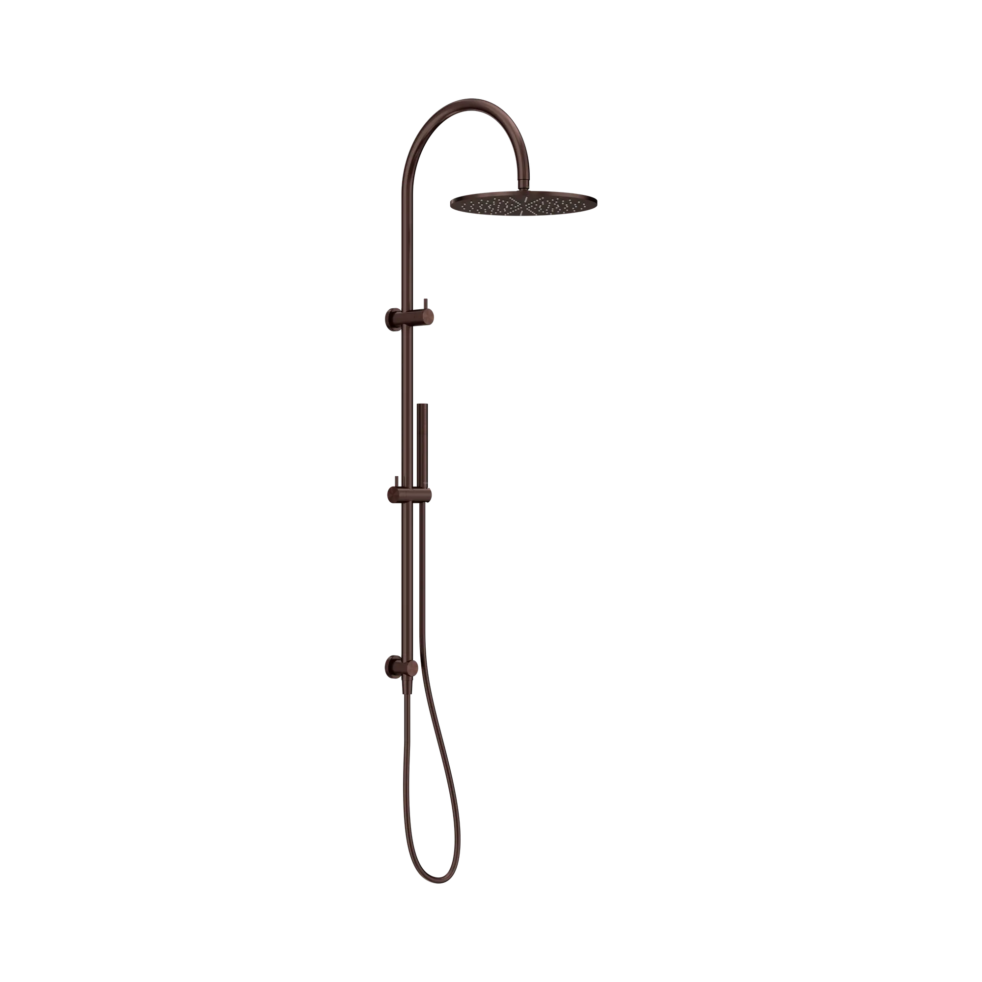 Mecca Twin Shower With Slim Hand Shower Rome Bronze