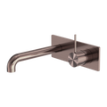 MECCA WALL BASIN/BATH MIXER HANDLE UP 185MM BZ (NR221907B185BZ) BRUSHED BRONZE