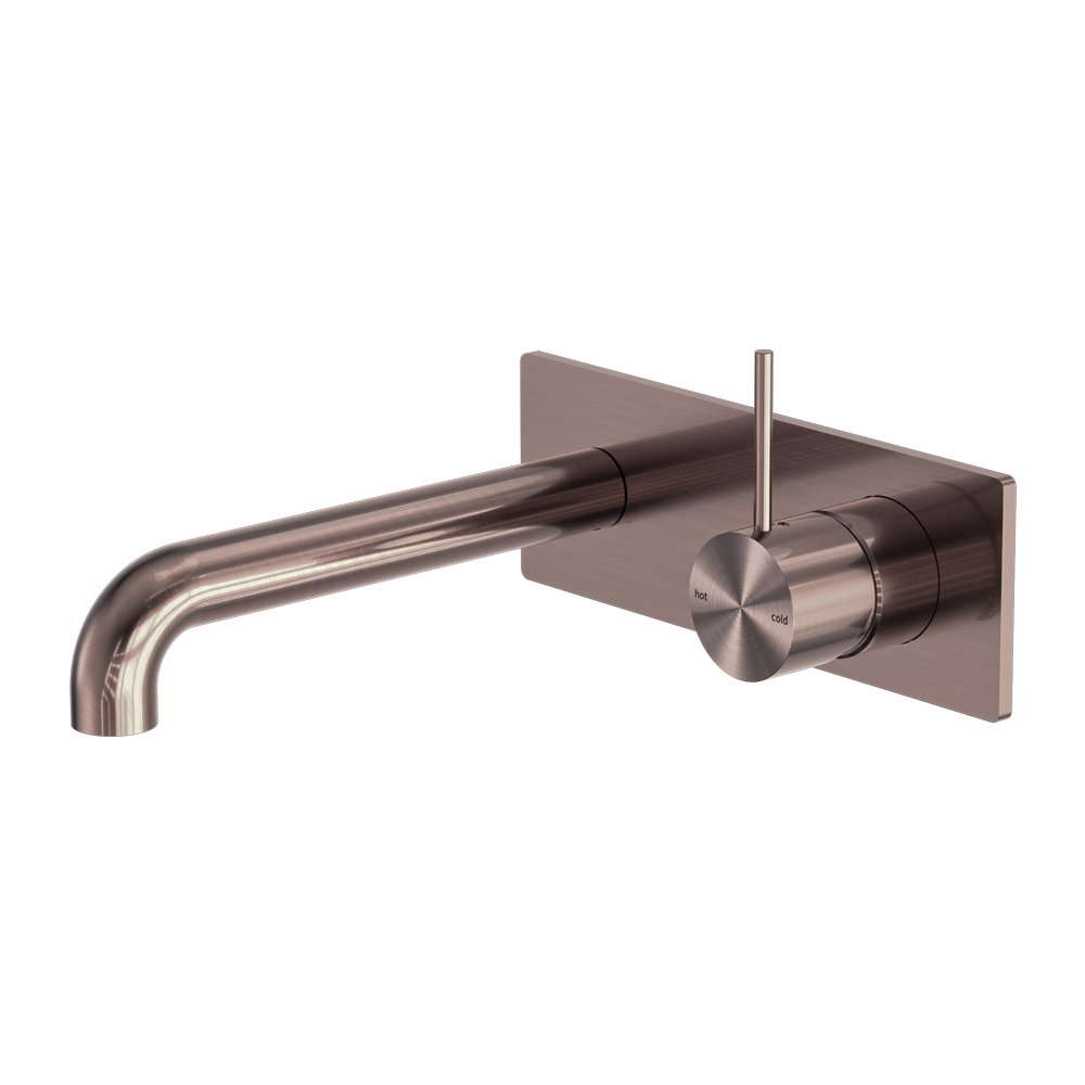 MECCA WALL BASIN/BATH MIXER HANDLE UP 185MM BZ (NR221907B185BZ) BRUSHED BRONZE