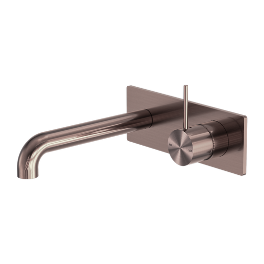 MECCA WALL BASIN/BATH MIXER HANDLE UP 185MM BZ (NR221907B185BZ) BRUSHED BRONZE