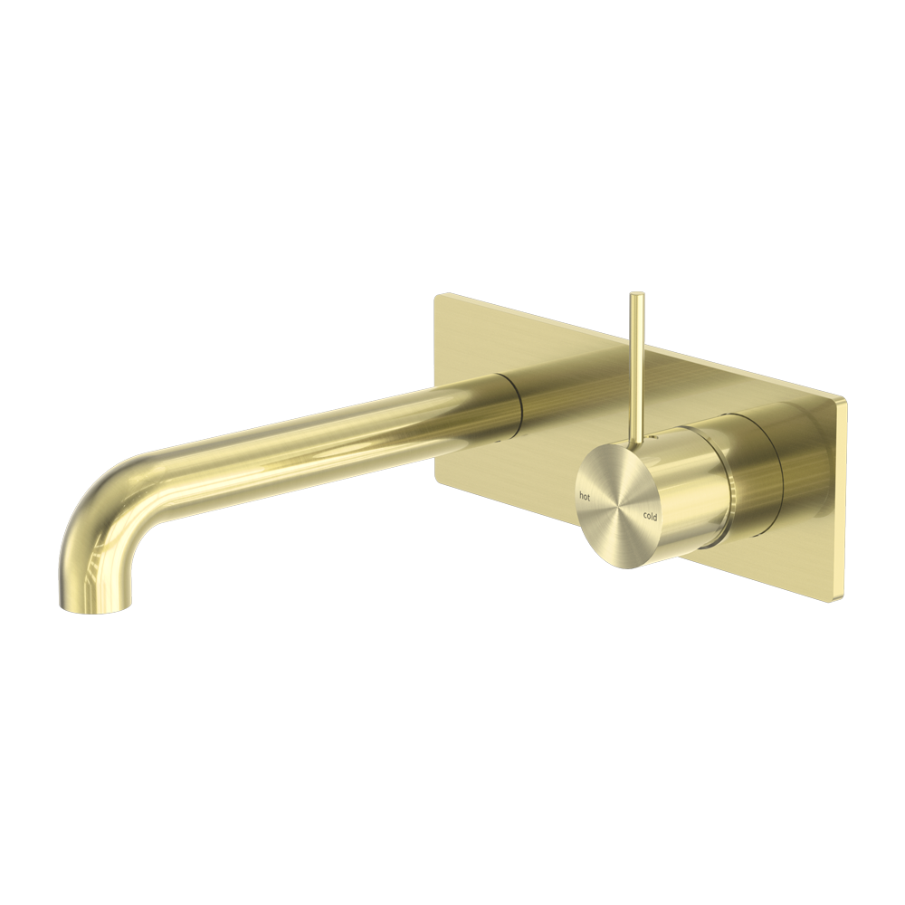 MECCA WALL BASIN/BATH MIXER HANDLE UP 185/230MM BG (NR221907B185/230 BG) BRUSHED GOLD