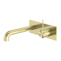 MECCA WALL BASIN/BATH MIXER HANDLE UP 185/230MM BG (NR221907B185/230 BG) BRUSHED GOLD
