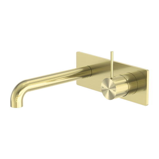 MECCA WALL BASIN/BATH MIXER HANDLE UP 185/230MM BG (NR221907B185/230 BG) BRUSHED GOLD