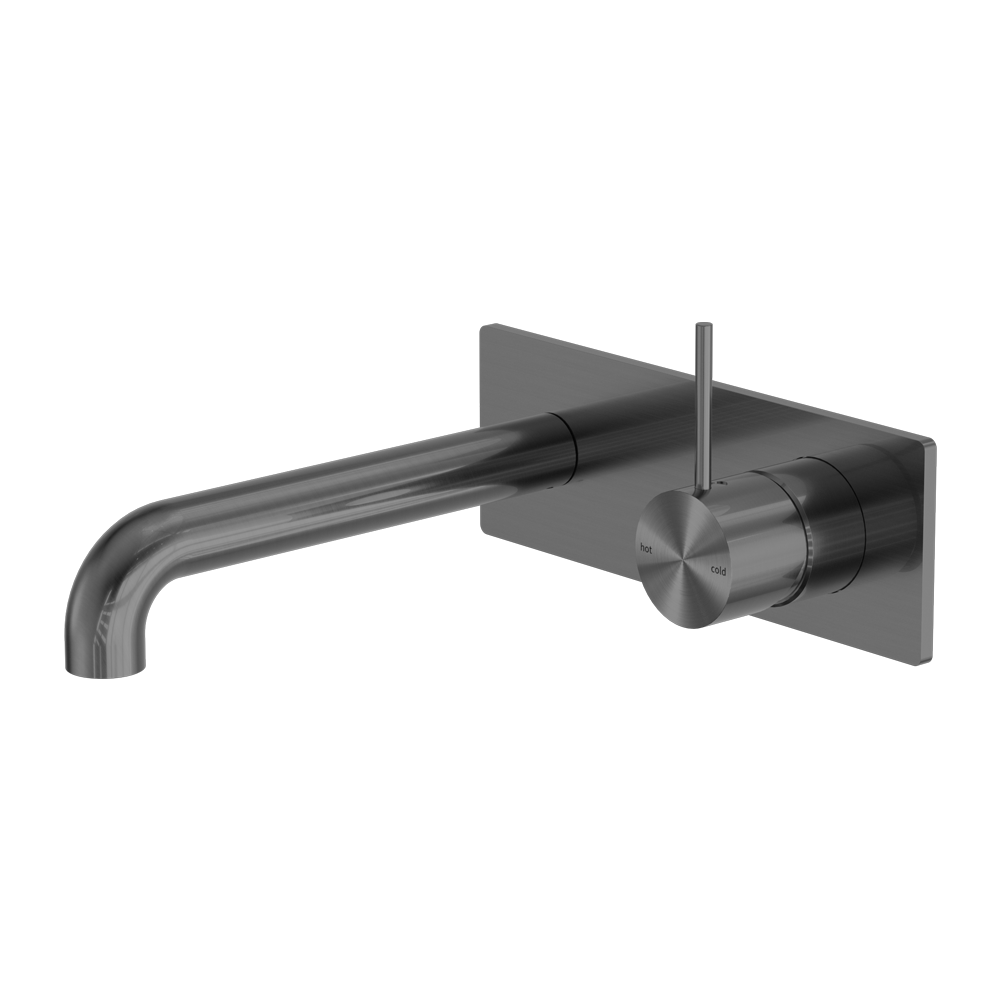 MECCA WALL BASIN/BATH MIXER HANDLE UP 160/185/230MM GM (NR221907B160/185/230 GM) GUN METAL