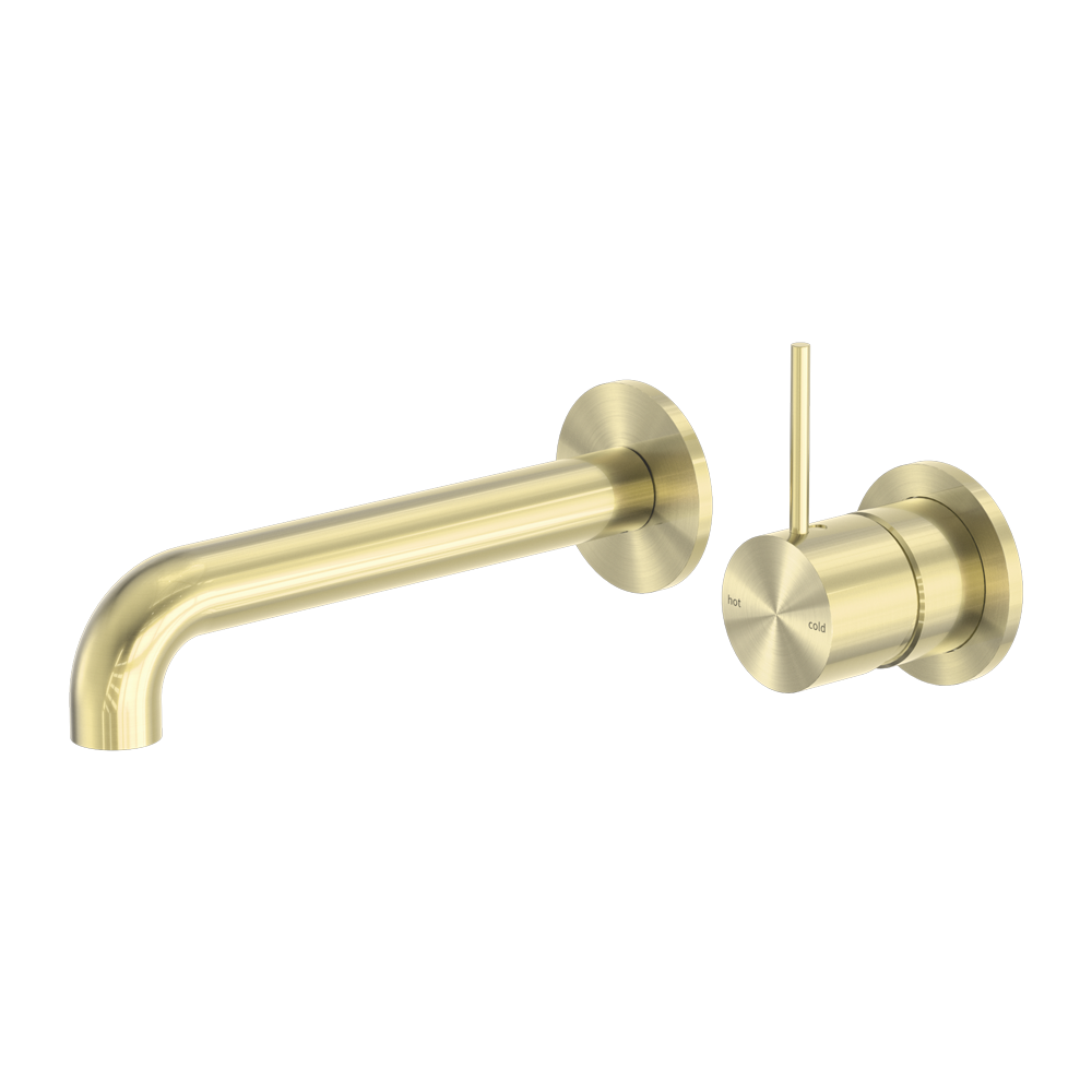 MECCA WALL BASIN/BATH MIXER HANDLE UP 185/230 MM BG (SEPARATE BACK PLATE) (NR221907D185/230 BG) BRUSHED GOLD