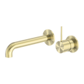 MECCA WALL BASIN/BATH MIXER HANDLE UP 185/230 MM BG (SEPARATE BACK PLATE) (NR221907D185/230 BG) BRUSHED GOLD