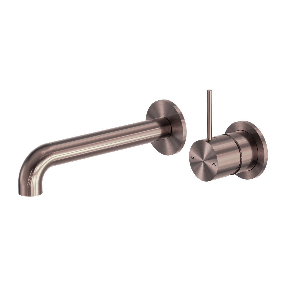 MECCA WALL BASIN/BATH MIXER HANDLE UP 160/185 MM BZ (SEPARATE BACK PLATE) (NR221907D185BZ) BRUSHED BRONZE