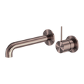 MECCA WALL BASIN/BATH MIXER HANDLE UP 160/185 MM BZ (SEPARATE BACK PLATE) (NR221907D185BZ) BRUSHED BRONZE