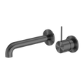 MECCA WALL BASIN/BATH MIXER HANDLE UP 160/185/230 MM GM (SEPARATE BACK PLATE) (NR221907D160/185/230 GM) GUN METAL