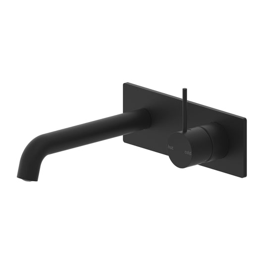 MECCA WALL BASIN/BATH MIXER HANDLE UP 230MM MB (NR221907B230 MB) MATTE BLACK
