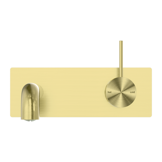 MECCA WALL BASIN/BATH MIXER HANDLE UP 120/160/185/230/260MM BRUSHED GOLD