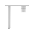 MECCA WALL BASIN/BATH MIXER HANDLE UP 120/160/185/230/260MM MATTE WHITE