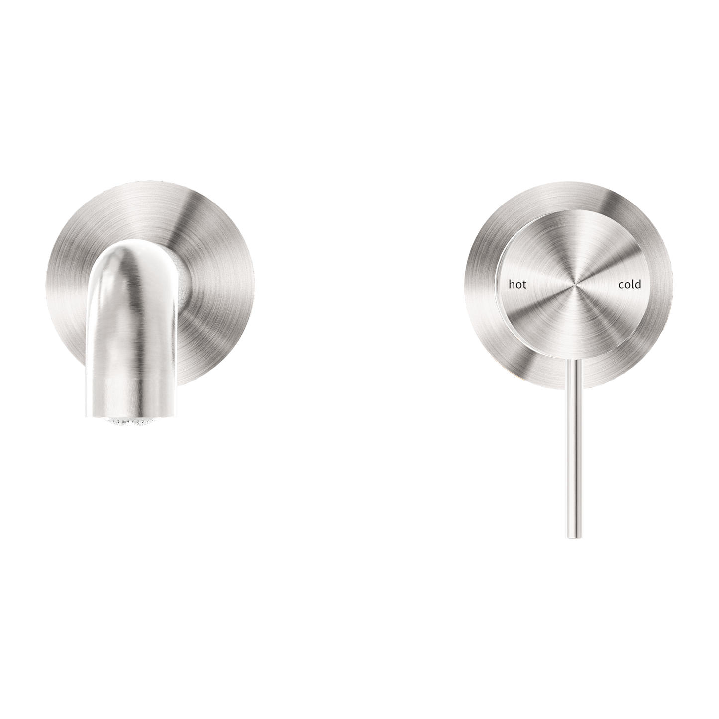 MECCA WALL BASIN/BATH MIXER SEPARATE BACK PLATE 120/160/185/230/260MM BRUSHED NICKEL