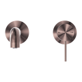 MECCA WALL BASIN/BATH MIXER SEPARATE BACK PLATE 120/160/185/230/260MM BRUSHED BRONZE