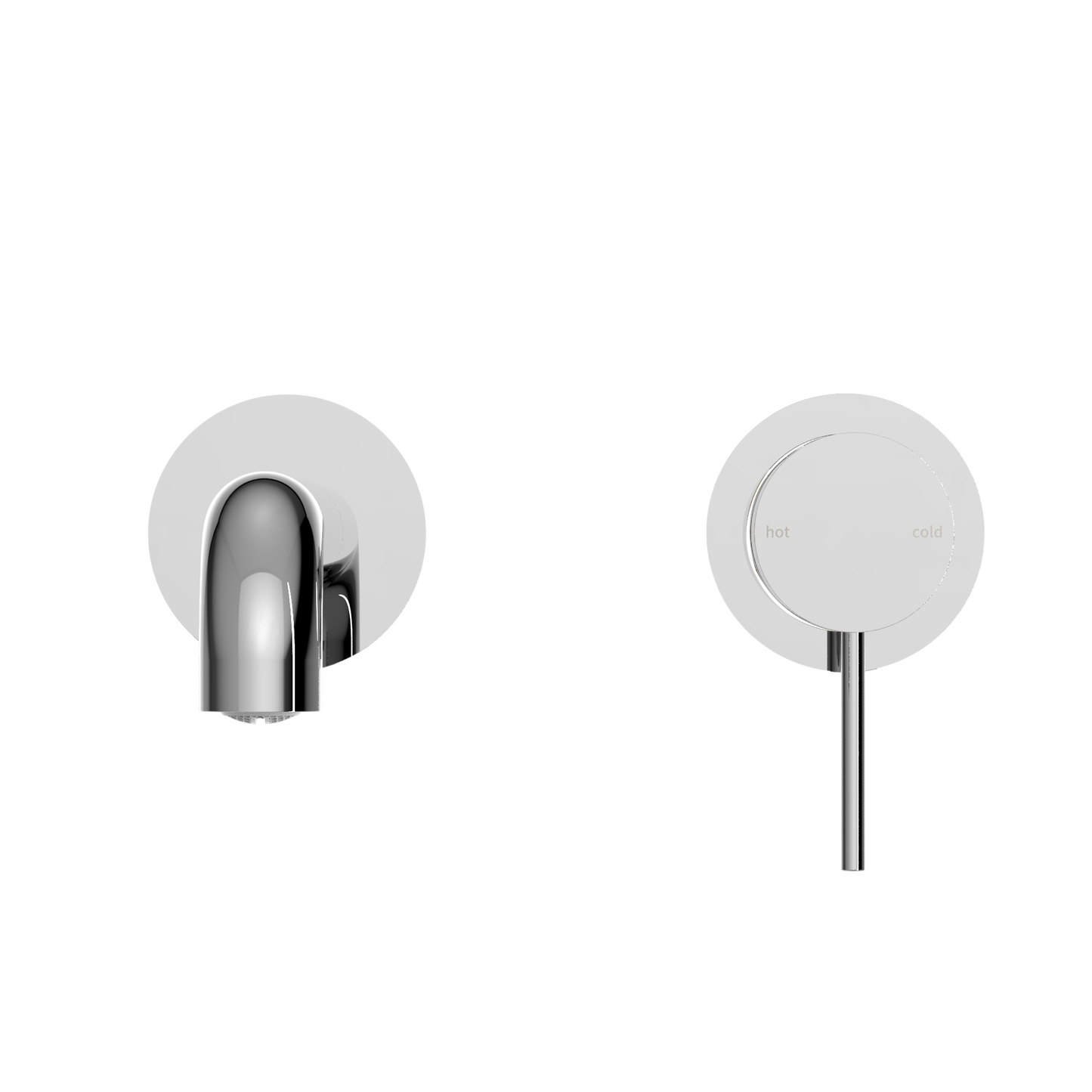 MECCA WALL BASIN/BATH MIXER SEPARATE BACK PLATE 120/160/185/230/260MM CHROME