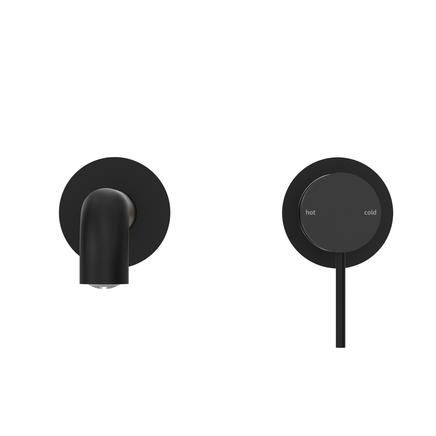 MECCA WALL BASIN/BATH MIXER SEPARATE BACK PLATE 120/160/185/230/260MM MATTE BLACK