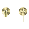 MECCA WALL BASIN/BATH MIXER SEPARATE BACK PLATE 120/160/185/230/260MM BRUSHED GOLD