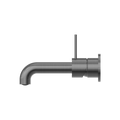 MECCA WALL BASIN/BATH MIXER SEPARATE BACK PLATE HANDLE UP 120/160/185/230/260MM GUN METAL