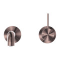 MECCA WALL BASIN/BATH MIXER SEPARATE BACK PLATE HANDLE UP 120/160/185/230/260MM BRUSHED BRONZE