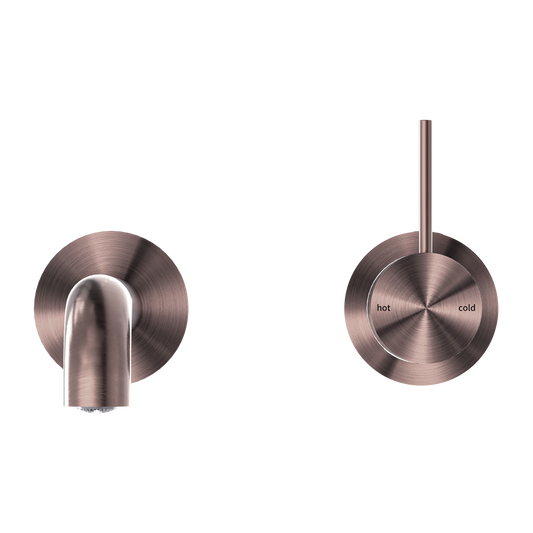 MECCA WALL BASIN/BATH MIXER HANDLE UP 160/185 MM BZ (SEPARATE BACK PLATE) (NR221907D185BZ) BRUSHED BRONZE