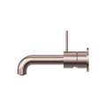 MECCA WALL BASIN/BATH MIXER SEPARATE BACK PLATE HANDLE UP 120/160/185/230/260MM BRUSHED BRONZE