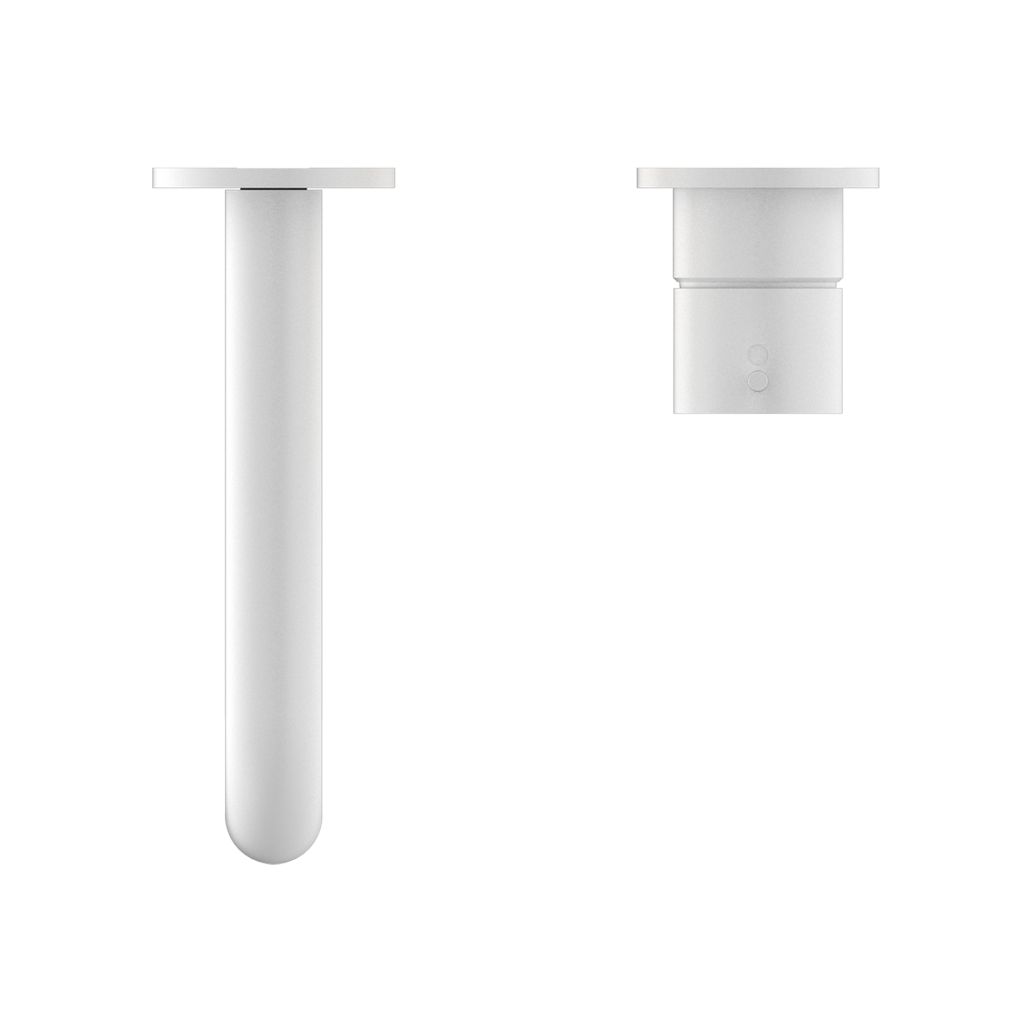 MECCA WALL BASIN/BATH MIXER SEPARATE BACK PLATE HANDLE UP 120/160/185/230/260MM MATTE WHITE
