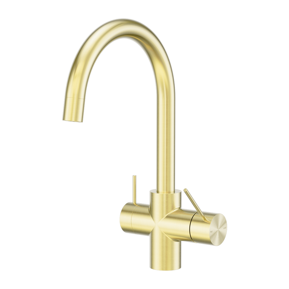 MECCA 3 WAY FILTERED MIXER TAP BRUSHED GOLD