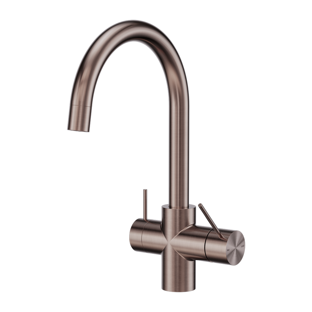 MECCA 3 WAY FILTERED MIXER TAP BRUSHED BRONZE