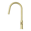 MECCA PULL OUT SINK MIXER WITH VEGIE SPRAY FUNCTION BRUSHED GOLD