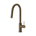 Mecca Pull Out Sink Mixer With Vegie Spray Function Tumbled Antique Brass