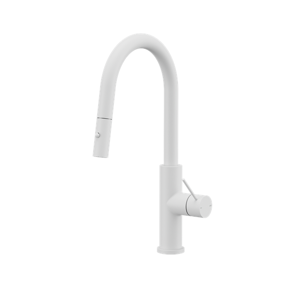MECCA SMART SENSOR PULL OUT KITCHEN MIXER MATTE WHITE