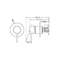 MECCA SHOWER MIXER 80MM PLATE GUN METAL GREY